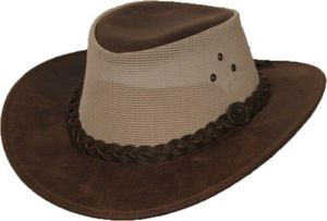 SCIPPIS  DARWIN Lederhut Knautschbar Westernhut Australien Hüte Herrenhut Braun  S