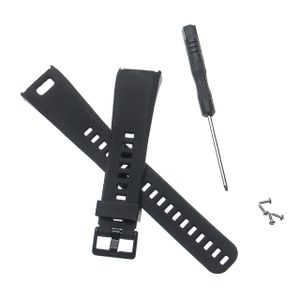 vhbw Ersatz Armband kompatibel mit Garmin Vivosmart HR Fitnessuhr, Smartwatch - 12,7 + 8,8 cm TPU schwarz