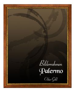 Bilderrahmen Palermo - 70x90 cm, Ocker GoldNachbildung, 1 mm Kunstglas entspiegelt