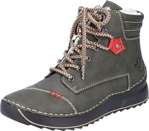 Rieker Damen Stiefelette warm gefüttert Reißverschluss 51545, Größe:40 EU, Farbe:Grün