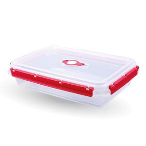Vorratsdose für Lebensmittel ( 2000 ml ) - Rot - Frischhaltedosen Brotdose, BPA-Frei luftdicht, Aufbewahrungsbox Meal Prep Box, Schale