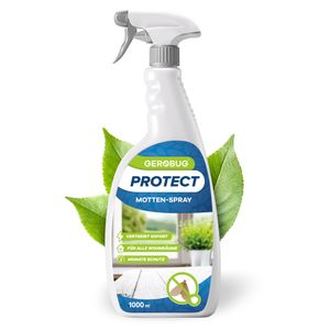 Gerobug Anti Motten-Spray 1000 ml - Mottenmittel für Lebensmittelmotten & Kleidermotten - Mottenschutz für Schrank, Küche, Textilien geeignet (PT19)