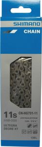 SHIMANO CN-HG701-11 Schaltungskette, 138 Glieder, 11-fach, für MTB/Road/E-Bike, mit Quick Link, silber