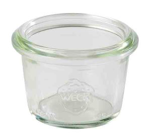 APS 12 Original WECK Gläser, Ø 5 cm, H: 3,5 cm, Sturzform ohne Deckel, Einmachglas, Dekoglas, Dessertglas,Vorratsglas, spülmaschinengeeignet, Volumen 35 ml