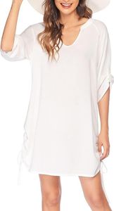 Dámské plavky Strandkleid Sommerkleid Strandkleid Damen Shirt Strandponcho 3/4 Ärmel