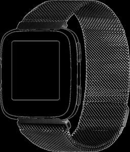 topp - Armband Fitbit Versa/Versa 2, Mesh, black
