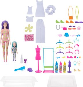 Barbie Color Reveal Neon Tie-Dye Duży Zestaw