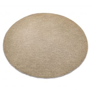 Moderní kulatý koberec LATIO 71351050 pratelný, béžový (Velikost: kruh 80 cm)