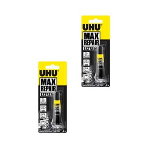 UHU Max Repair Extreme Kleber 8g transparent Polymer Technologie ( 2er Pack )