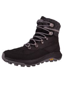 Damskie buty zimowe Merrell Buty turystyczne Buty zimowe Thermo Mid Zip WP J037410 Czarny Czarny Skórzany i tekstylny z Vibram® IceTrek®SOLARCORE® Aerogel