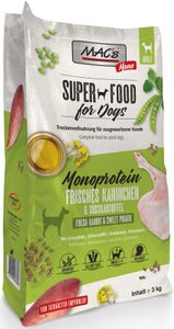 MAC's Dog Hundefutter Mono Kaninchen Trockenfutter 3kg glutenfrei getreidefrei