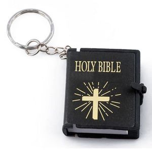 1 Stück Christian Jesus HEILIGE BIBEL Mini-Geldbörse Schlüsselanhänger Schlüsselanhänger hängender Anhänger-Schwarz