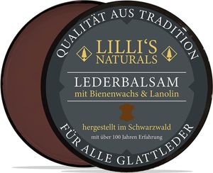 Lillis Lederbalsam braun 200 ml Bienenwachs und Wollfett Glatt und Kunstleder