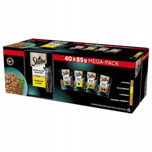 SHEBA  karma dla kotów Selection Select Slices Drobiowe Smaki saszetki 40x85 g