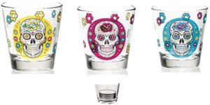 Totenkopf - Skull ALS Trinkglas 250cc oder auch für Teelichter geeignet 3 Set in 3 Farben Er schimmert durch ihren Metallic-Look.