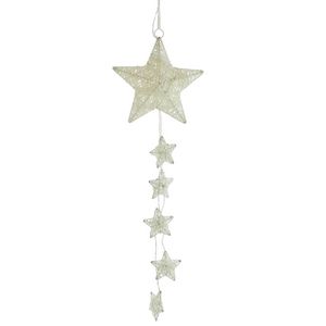 SIDCO Stern Hänger LED Sternenhänger weiß Sternenkette Fensterdeko Weihnachten Advent