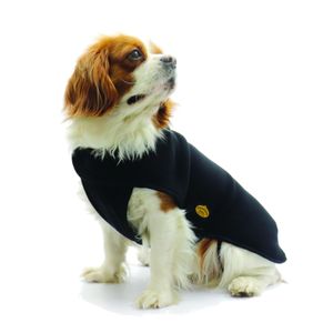 Fashion Dog Fleece-Hundemantel - Schwarz - 36 cm