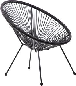 HOMLA ACAPULCO FIESTA křeslo s kulatým provazem technorattan černá 70x73x80 cm HOMLA ACAPULCO FIESTA křeslo s kulatým provazem technorattan černá 70x73x80 cm