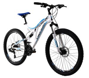 breluxx® 26 Zoll Mountainbike Vollfederung GTX260 Sport 2D, Scheibenbremsen, weiß/blau, 21 Gang Shimano - EU