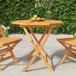 vidaXL Skladací záhradný stôl 85x85x76 cm Teakové masívne drevo