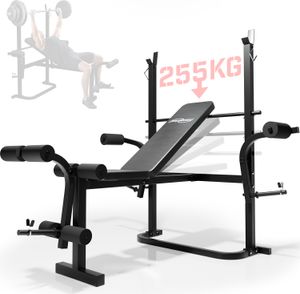 Physionics® Multifunktion Hantelbank-mit Ablage, Butterfly, Sit-Ups, Beinstrecker, Rückenlehne 4-fach Verstellbar, max. 255kg-Kraftstation, Fitnessstation Physionics® Multifunktion Hantelbank-mit Ablage, Butterfly, Sit-Ups, Beinstrecker, Rückenlehne 4-fach Verstellbar, max. 255kg-Kraftstation, Fitnessstation