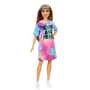 Barbie Fashionistas Puppe im Tie Dye Kleid, Anziehpuppe, Modepuppe
