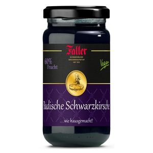 Faller Badische Schwarzkirsch-Konfitüre extra: Hausgemachter Genuss,  330g