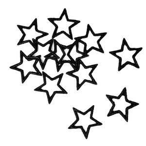 Oblique Unique 12 Sterne Glitzer Streudeko Stern Tischdeko Deko für Weihnachten Dekoration Weihnachtsdeko - schwarz