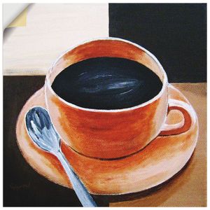 ARTland Wandbild, selbstklebend Kaffee Größe: 50x50 cm