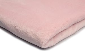 Minkee Plüsch Glatt Zweiseitig Kunstfell Hell-Pink 50 x 160 cm