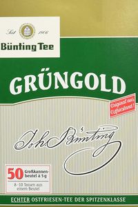 Bünting Tee Grüngold Echter Ostfriesentee 50 x 5 g Beutel (250 g)