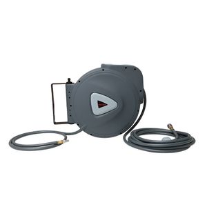 Clanmacy Schlauchtrommel 30m Schlauchaufroller automatisch 18bar Wand-Schlauchbox mit Anschluss und Einzug-Automatik flexibler Wandhalterung Druckluftschlauch