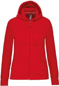 Kariban Uni Sweatjacke Kapuzenjacke Kapuzenpullover Strickjacke, Größe:2XL, Farbe:Rot