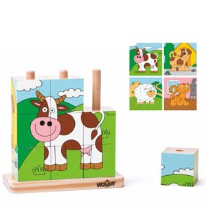 Woody Woody kostka puzzle zwierzęta 93055