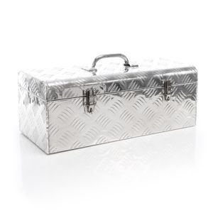 XPOtool Werkzeugbox Aluminium 57,5x24,5x22cm Transportbox mit Verschlüssen Werkzeugkiste mit Griff