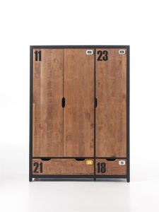 Vipack AXKL1319 Kleiderschrank 3-trg. Alex; ( 148 cm x 200 cm x 55 cm )