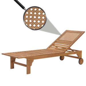 Sonnenliege MCW-N48, Relaxliege Gartenliege Liegestuhl, Massiv-Holz Akazie MVG-zertifiziert