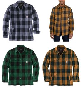 Carhartt Hemdjacke Hubbard Sherpa Lined Shirt Jacket 104911, Farbe:north woods, Größe:XL