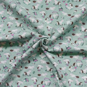 Jersey Kinderstoff Hase Igel Kindermotiv ab 0,5x1,5m Baumwollstoff OEKO-TEX