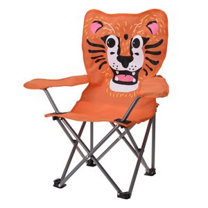 Kinder Anglersessel Orange Campingstuhl für Kinder + Tasche Motiv Löwe