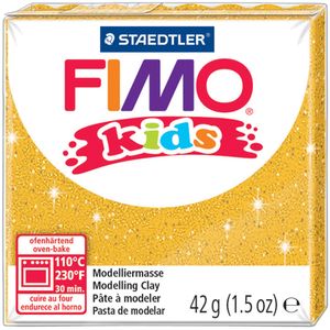 FIMO kids Modelliermasse ofenhärtend glitter gold 42 g