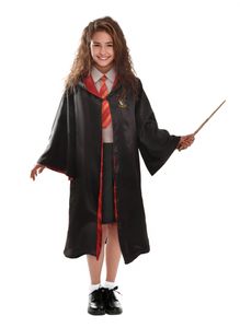 Offizielles Hermine Granger Kostüm für Mädchen Harry Potter rot-schwarz-gelb