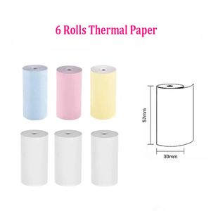 6 x zusätzliche farbige Thermopapierrollen für MINIPRINT (6x4,5m)