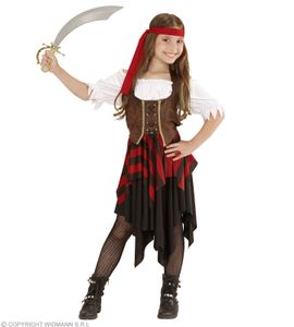 Kinder-Kostüm Abenteuer Piratin - Piratenkostüm Mädchen XL - 164 cm
