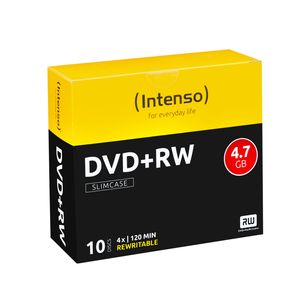 Intenso DVD+RW 4,7 GB 4x Speed - 10stk Slim Case