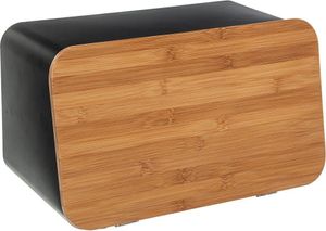 5 five simply smart - Brotkasten und brett "modern color" schwarz 37cm