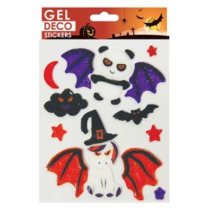 Halloween Gel-Sticker - Einhorn und Panda