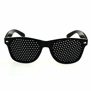 Raster-Brille/Loch-Brille für Augen-Training und Entspannung im 2er Set, Gitter-Brille mit faltbaren Bügeln
