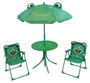 TOYREX® Kindersitzgruppe Frosch Set Kindertisch Kinder Sitzgruppe Gartenmöbel