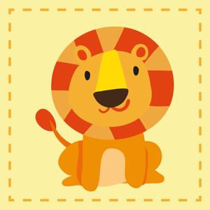 Baby Kinder Handtuch Seiftuch - Löwe - 100% Baumwolle - 30x30 cm - süße Tier Motive